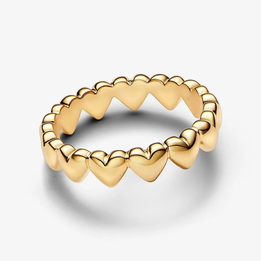 Row of Hearts Ring